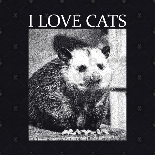 I Love Cats opossum by giovanniiiii